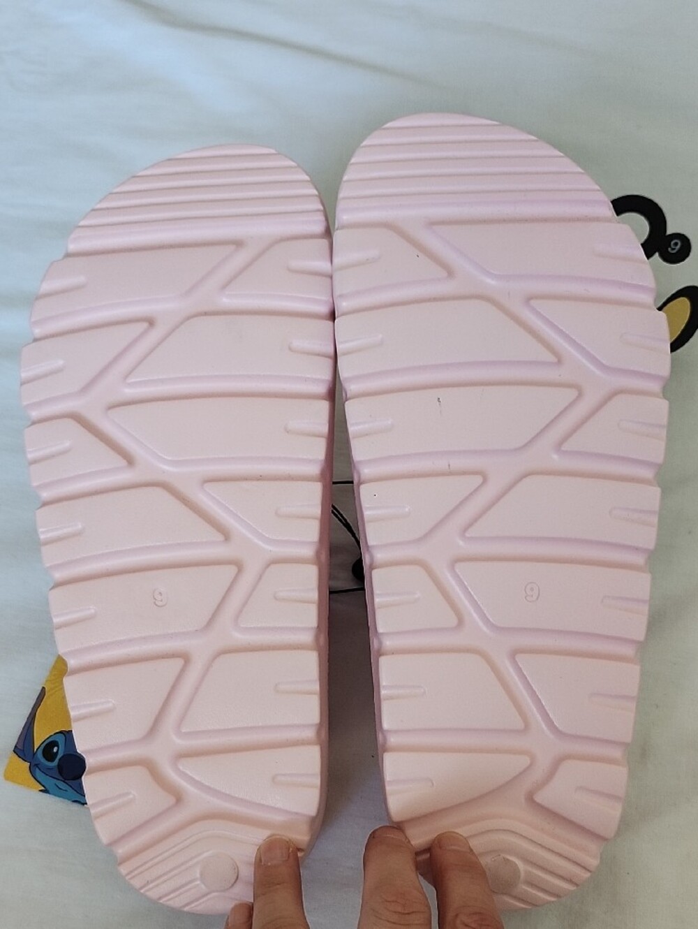 Disney Ground Up Ladies Stitch 2 Piece Strap EVA Slide Sandals NWT Size 9 - Picture 6 of 9